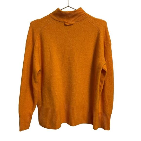 EVERLANE Orange Wool Yak Hair Blend Turtleneck Sweater Size XS - Picture 4 of 8